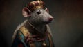 rat king medieval portrait, neural network generated art