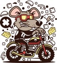 Rat Motocrosser Royalty Free Stock Photo