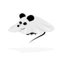 Rat mouse spirit Halloween ghost animal tattoo icon vector illustration Royalty Free Stock Photo