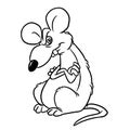 Rat pest emotion anger illustration cartoon coloring cartoon