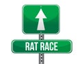 Rat race road sign illustration design Royalty Free Stock Photo