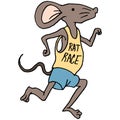 Rat race runner Royalty Free Stock Photo