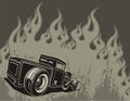 Rat rod on a background