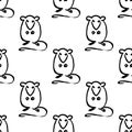 Rat seamless pattern Royalty Free Stock Photo