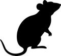 Rat silhouette vector illustration Royalty Free Stock Photo