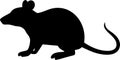 Rat silhouette vector illustration Royalty Free Stock Photo