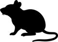 Rat silhouette vector illustration Royalty Free Stock Photo