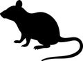 Rat silhouette vector illustration Royalty Free Stock Photo