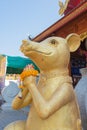 Rat statue at Wat Phra That Si Chom Thong Worawihan in Chom Thong District, Chiang Mai, Thailand.