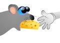 Rat stealing cheese Royalty Free Stock Photo