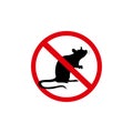 Rat warning sign. vector illustration isolated on white