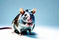 Rat on a white background. Agouti self standard rat posing on a white background Royalty Free Stock Photo