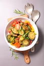 fried eggplant, bell pepper and zucchini