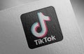Tiktok- -2--1_1 on paper texture Royalty Free Stock Photo