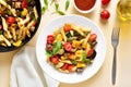 Ratatouille pasta salad Royalty Free Stock Photo