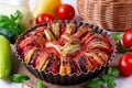 Ratatouille - traditional French Provencal vegetable dish cooked in oven