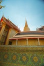 Ratchabophit Temple in Bangkok, Thailand is an important Buddhist temple of tranquility and an important Rattanakosin architecture Royalty Free Stock Photo