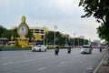 Ratchadamnoen Road, the central capital of Thailand Bangkok