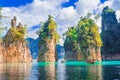 Ratchaprapha dam Khao sok national park at suratthani,Thailand Royalty Free Stock Photo