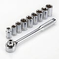 Ratchet socket set with chrome vanadium Royalty Free Stock Photo