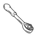 Ratchet Sockets Icon. Doodle Hand Drawn or Outline Icon Style Royalty Free Stock Photo