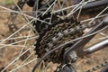 Ratchet, sprockets and mountain bike chain
