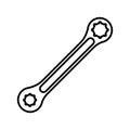 Ratchet tool line style icon
