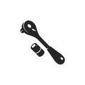 Ratchet tools icons in black and white.