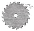 Ratchet wheel, vintage engraving
