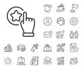 Rate button line icon. Best ranking sign. Salaryman, gender equality and alert bell. Vector