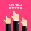 Rate hands poster