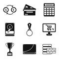 Rate icons set, simple style Royalty Free Stock Photo