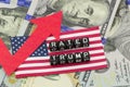Rate increases Trump Royalty Free Stock Photo