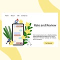 Rate and review landing service. Mobile application for feedback