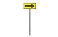 Rate-shaped rusty traffic sign Royalty Free Stock Photo