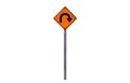 Rate-shaped rusty traffic sign Royalty Free Stock Photo