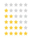 Rate 5 star customer product review flat icons