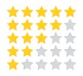 Rate star. Rating vote marks. Vector illustration