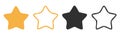 Rate stars hand drawn doodle icon vector graphic illustration set cartoon line stroke thin linear design, quality rating element