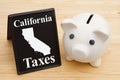 The rate of taxes in the state of California USA