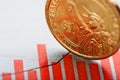 Rate of the us dollar shallow DOF Royalty Free Stock Photo