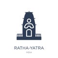 ratha-yatra icon. Trendy flat vector ratha-yatra icon on white b