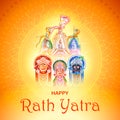 Ratha Yatra of Lord Jagannath, Balabhadra and Subhadra on Chariot