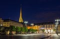 Rathausmarkt, a square in Hamburg Royalty Free Stock Photo