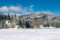 Rathdrum mountain in winter. Royalty Free Stock Photo