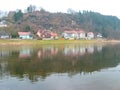 The Rathen ferry is a passenger cable ferry that connects Oberrathen and Niederrathen