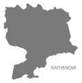 Rathenow German city map grey illustration silhouette shape Royalty Free Stock Photo
