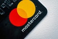 Close up photo of black MasterCard World credit card