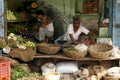 A rather dirty vegetable marketplace