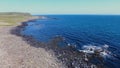 Rocks Irish Sea Atlantic Ocean on coastline Giants Causeway Co. Antrim Northern Ireland Royalty Free Stock Photo